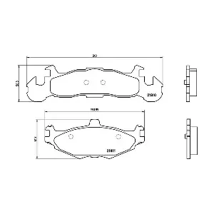 BREMBO P11001 Комплект гальмівних накладок дискового стоянкового гальма
