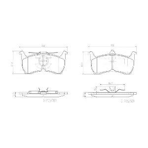 BREMBO 25855 Комплект гальмівних накладок дискового стоянкового гальма