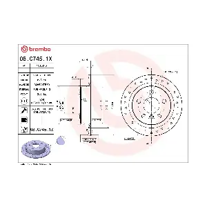 08.C745.1X BREMBO