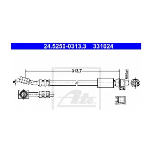 ATE-APAC 331024 Гальмівний шланг