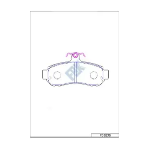 FBK FD6838 Комплект гальмівних накладок дискового стоянкового гальма