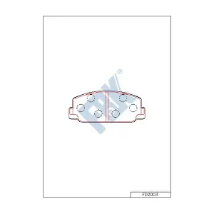 FBK FD2003 Комплект гальмівних накладок дискового стоянкового гальма