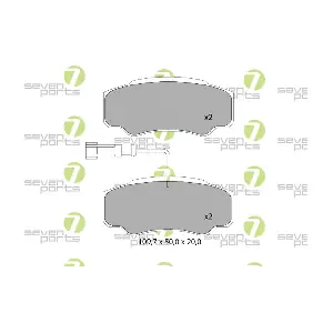7 SEVEN PARTS SVP22051 Комплект гальмівних накладок дискового стоянкового гальма