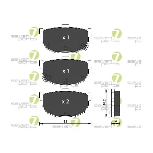 7 SEVEN PARTS SVP14480