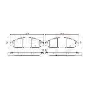 ALLIED NIPPON ADB02486 Комплект гальмівних накладок дискового стоянкового гальма
