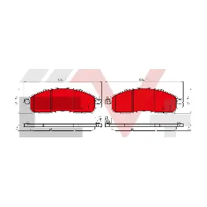 ALLIED NIPPON AEV02486 Комплект гальмівних накладок дискового стоянкового гальма