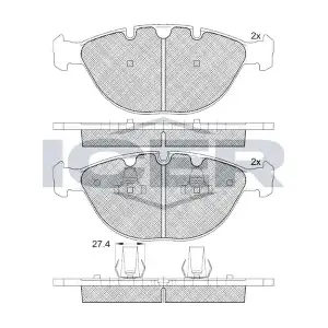 ANDEL 181547 Комплект гальмівних накладок дискового стоянкового гальма
