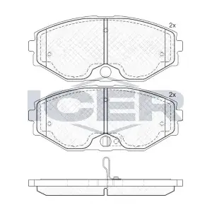 ANDEL 181568 Комплект гальмівних накладок дискового стоянкового гальма