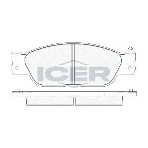 ANDEL 181545 Комплект гальмівних накладок дискового стоянкового гальма