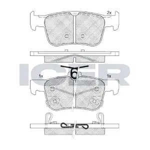 ANDEL 182339 Комплект гальмівних накладок дискового стоянкового гальма