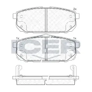 ANDEL 181720 Комплект гальмівних накладок дискового стоянкового гальма