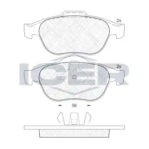 ANDEL 181533 Комплект гальмівних накладок дискового стоянкового гальма