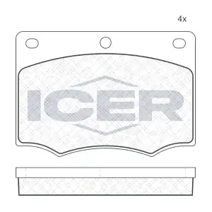 ANDEL 180259 Комплект гальмівних накладок дискового стоянкового гальма