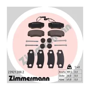 ZIMMERMANN 23921.200.2 Комплект гальмівних накладок дискового стоянкового гальма