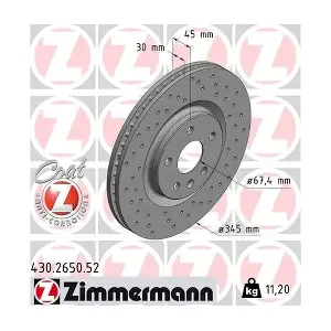 ZIMMERMANN 430265052 Гальмівний диск