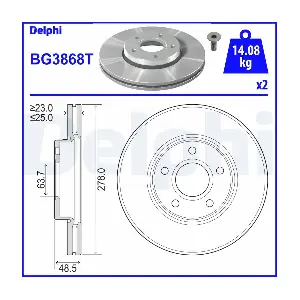 DELPHI BG3868T