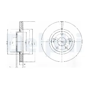 DELPHI BG4113 Тормозной диск