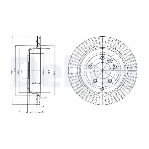 DELPHI BG4020C Гальмівний диск