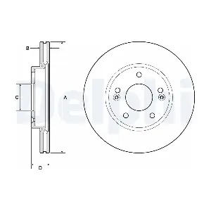 DELPHI BG4745C Гальмівний диск