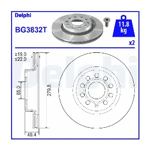 DELPHI BG3832T