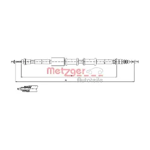 METZGER AUTOTEILE 1651.22 Тросовий привод, стоянкове гальмо