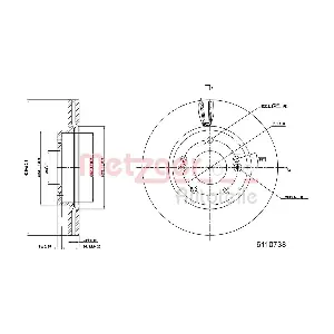 METZGER AUTOTEILE 6110738 Гальмівний диск