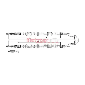 METZGER AUTOTEILE 11.5864 Тросовий привод, стоянкове гальмо
