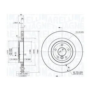 MAGNETI MARELLI 360406219201 Гальмівний диск