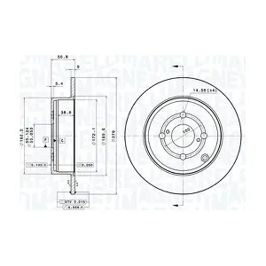 MAGNETI MARELLI 360406090601 Гальмівний диск
