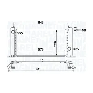 MAGNETI MARELLI 350213194500 Радіатор, система охолодження двигуна
