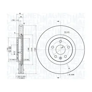 MAGNETI MARELLI 360406200501 Гальмівний диск